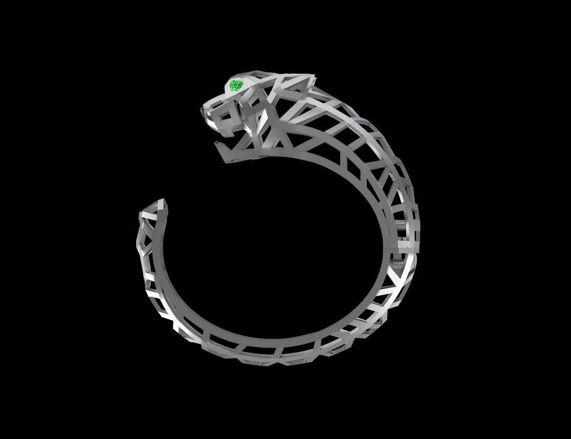 bracelet  PANTHER 3D print model_12