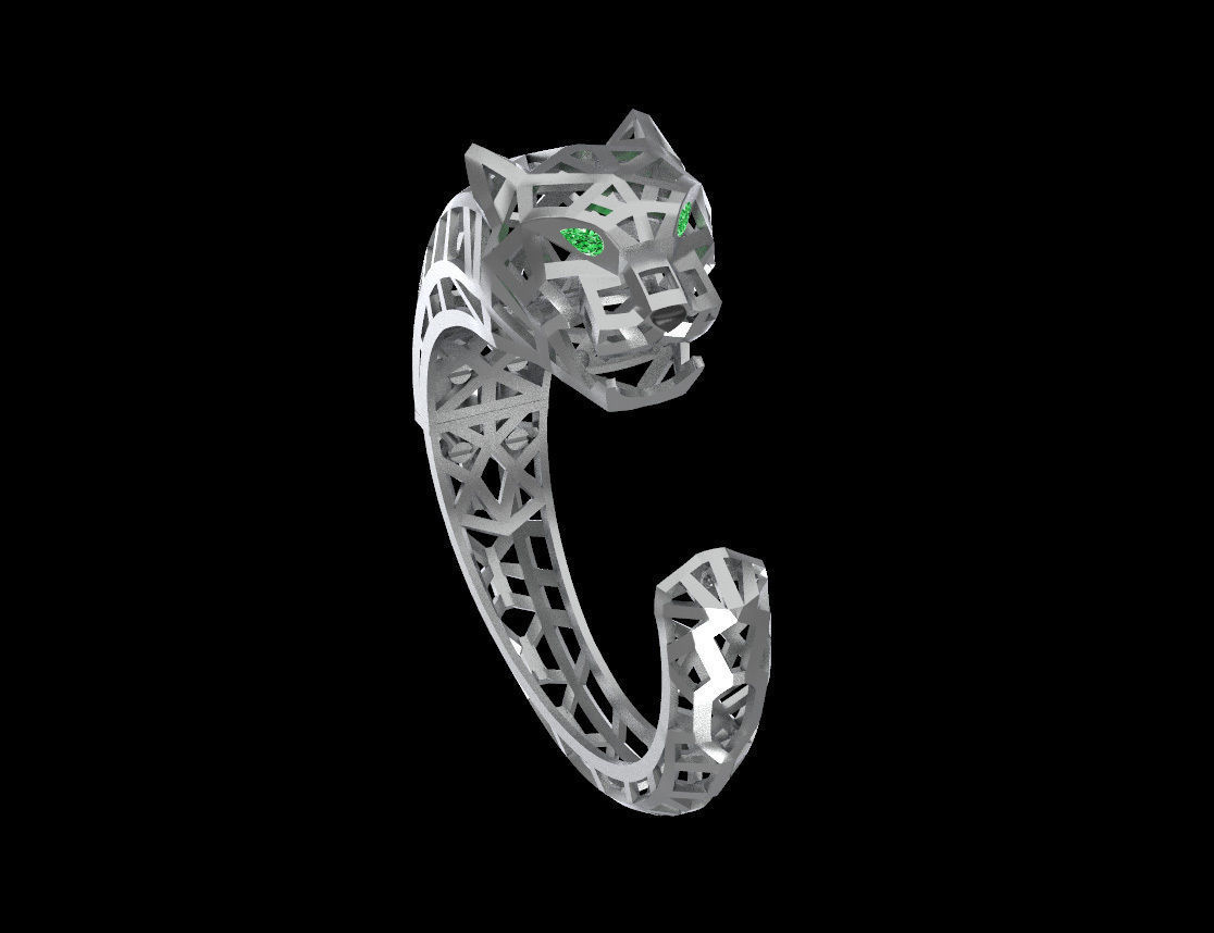 bracelet  PANTHER 3D print model_14