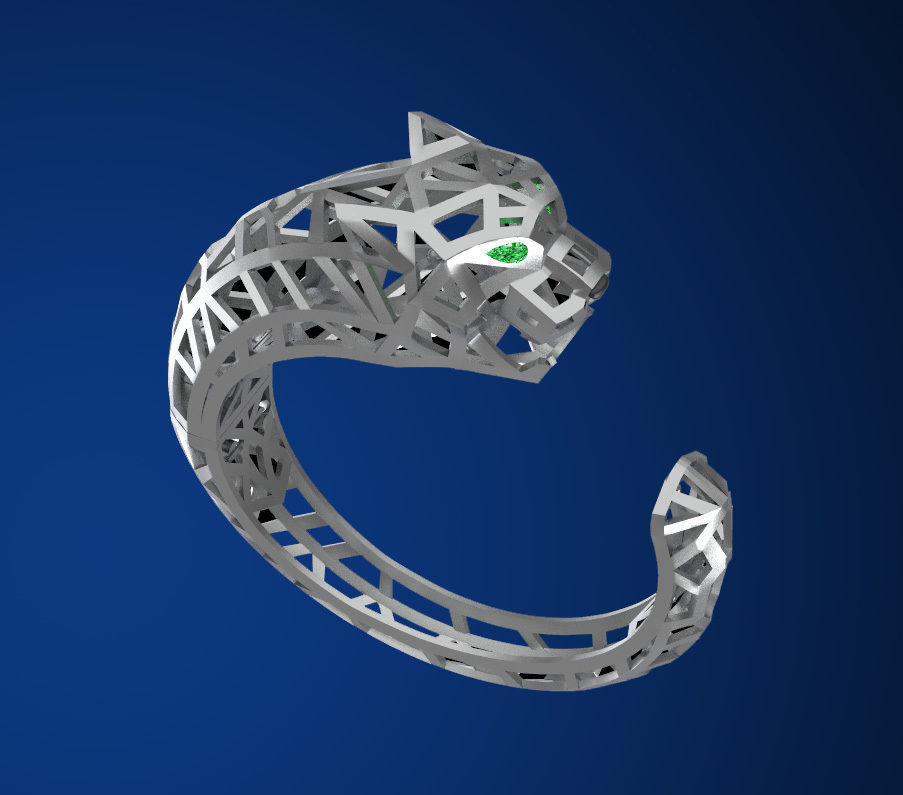 bracelet  PANTHER 3D print model_6