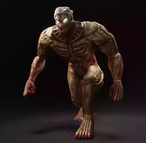 Armour Titan - Attack on Titan 3D model realistic Blender rigged Low-poly 3D model