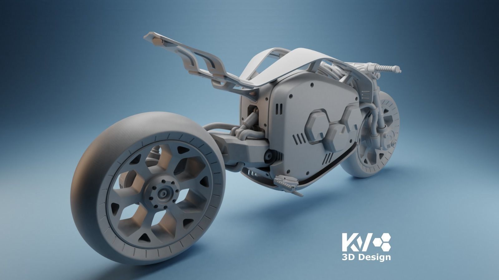 KV-Motorbike-003 3D print model_3