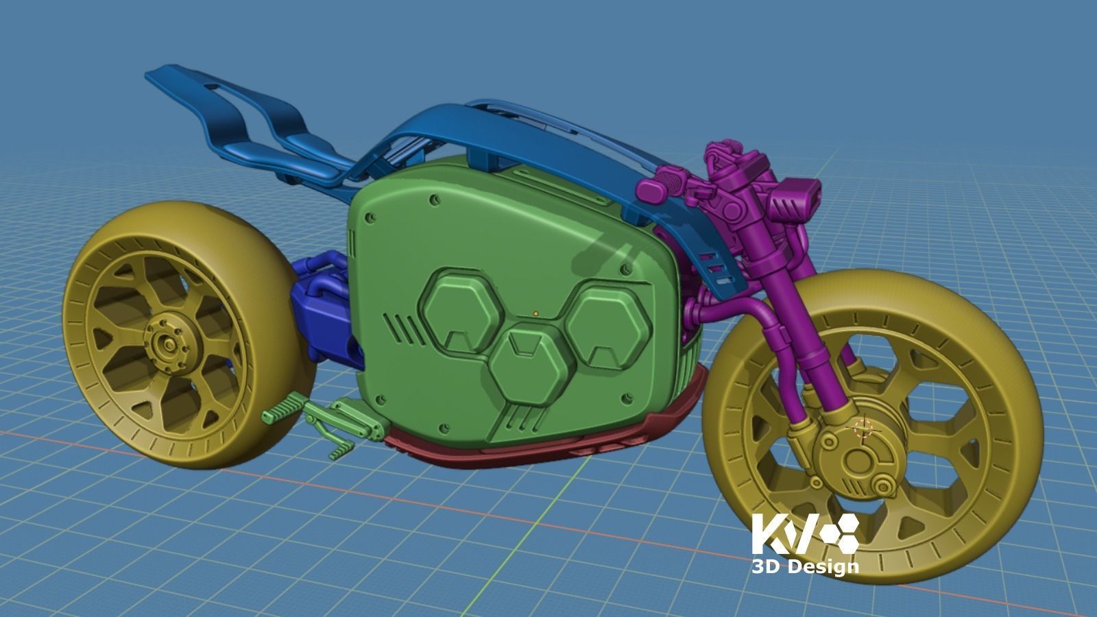 KV-Motorbike-003 3D print model_6