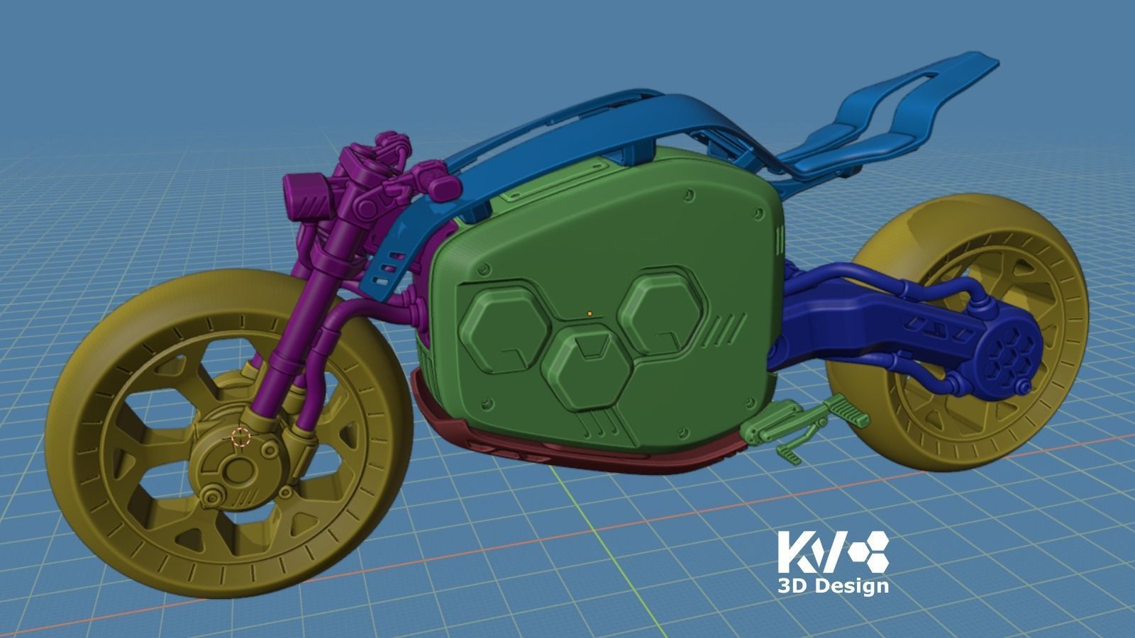 KV-Motorbike-003 3D print model_5
