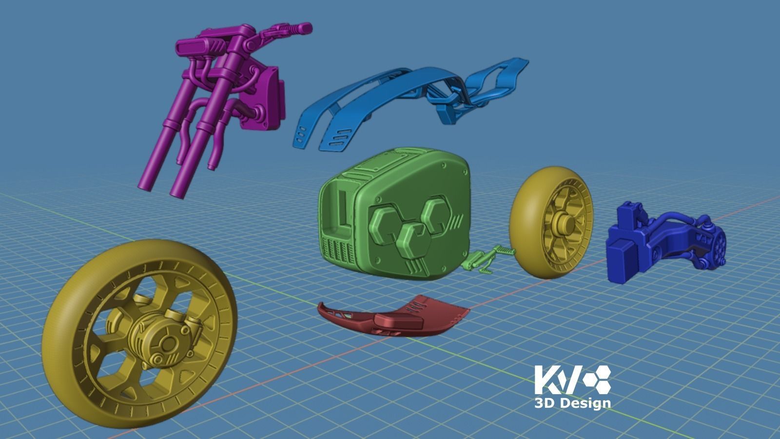 KV-Motorbike-003 3D print model_8