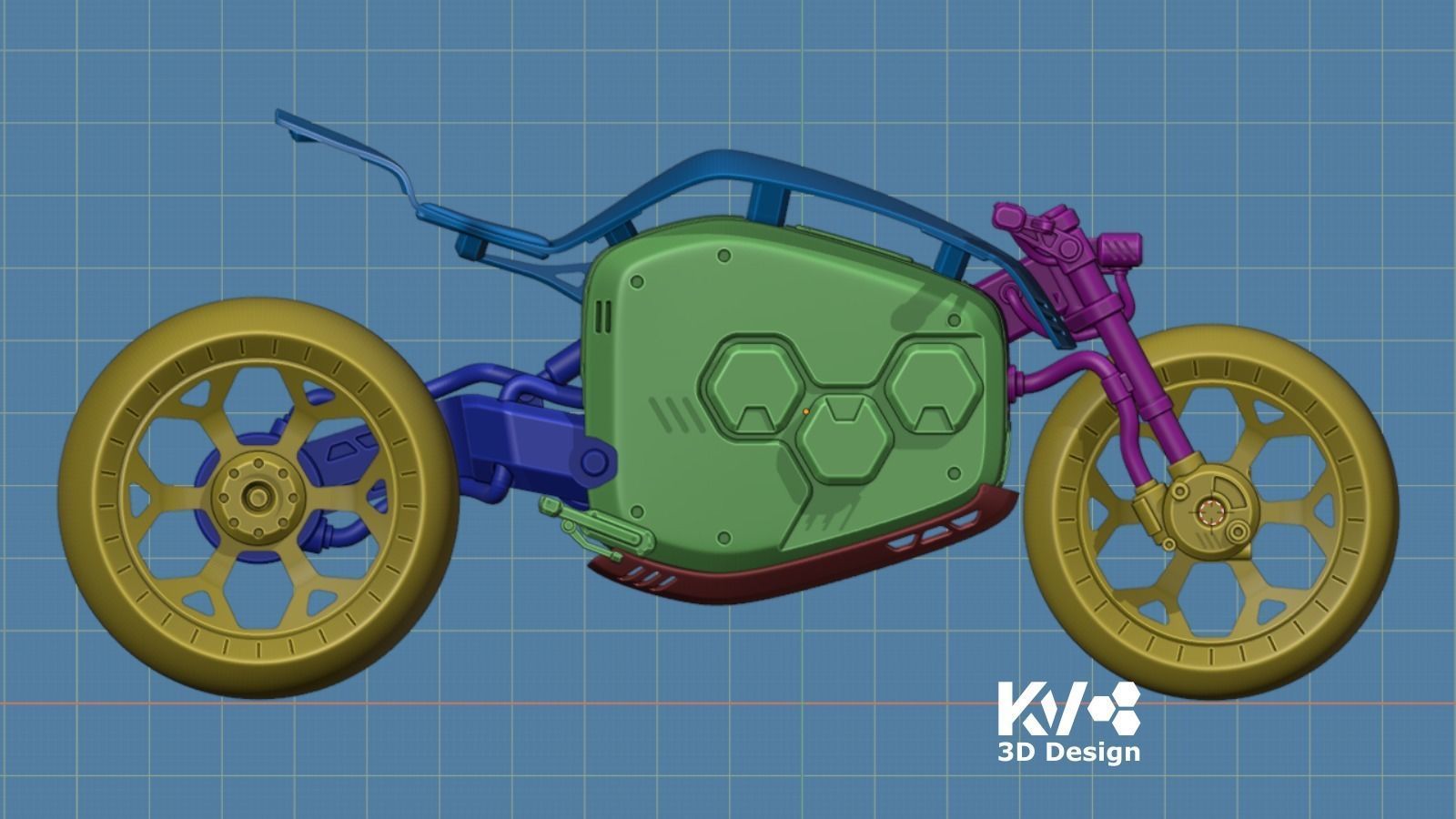 KV-Motorbike-003 3D print model_7