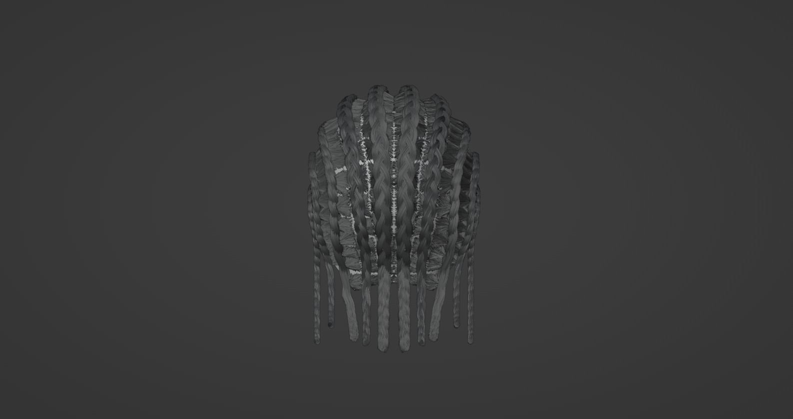Cornrow Braids 3D model_25