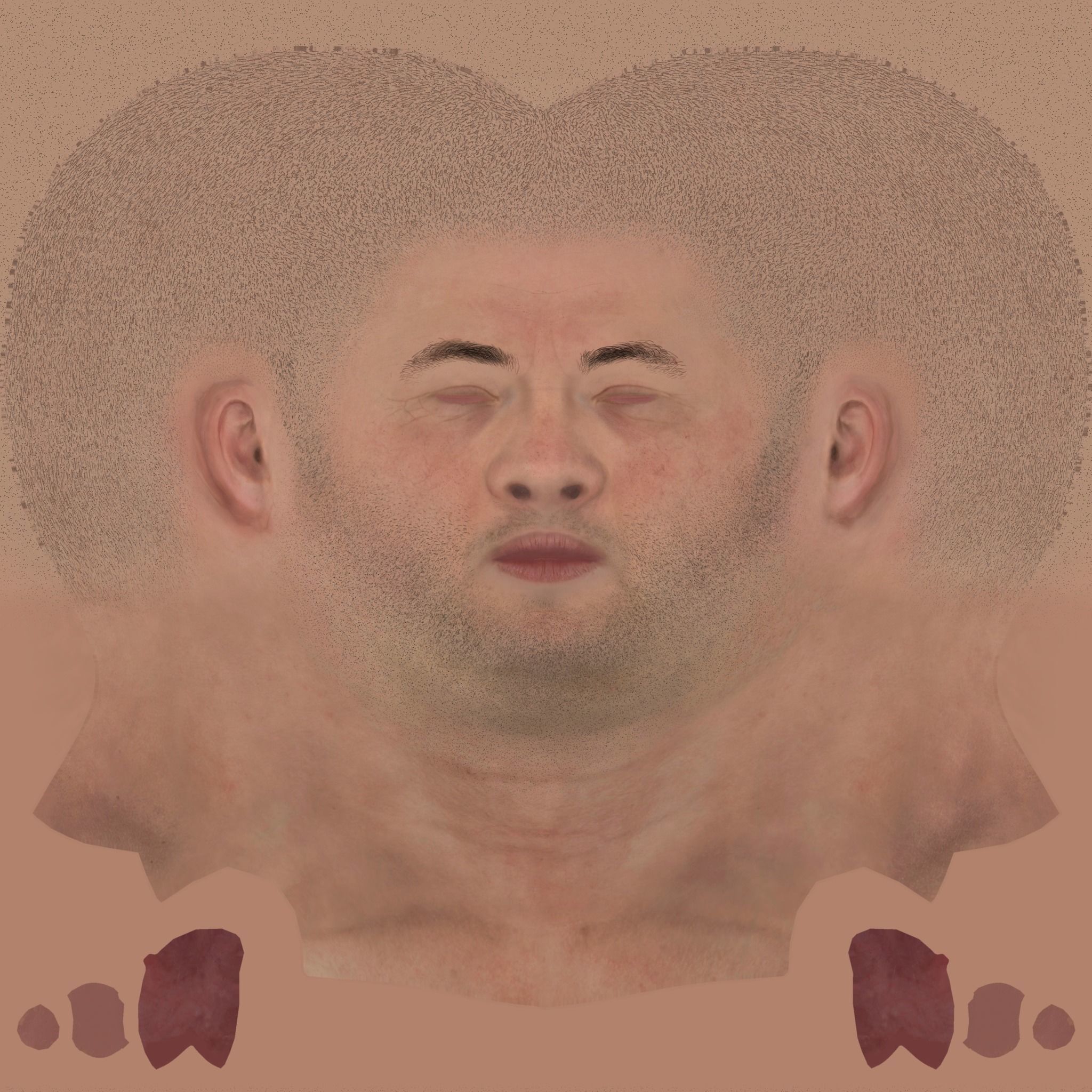 Ata Rigged Animated 2500 free animation Tutorial Low-poly 3D model_10