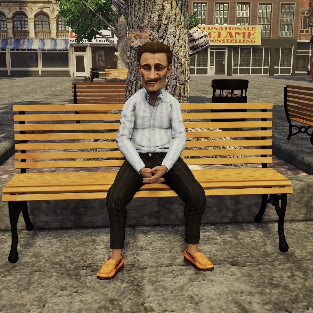 Ata Rigged Animated 2500 free animation Tutorial Low-poly 3D model_6