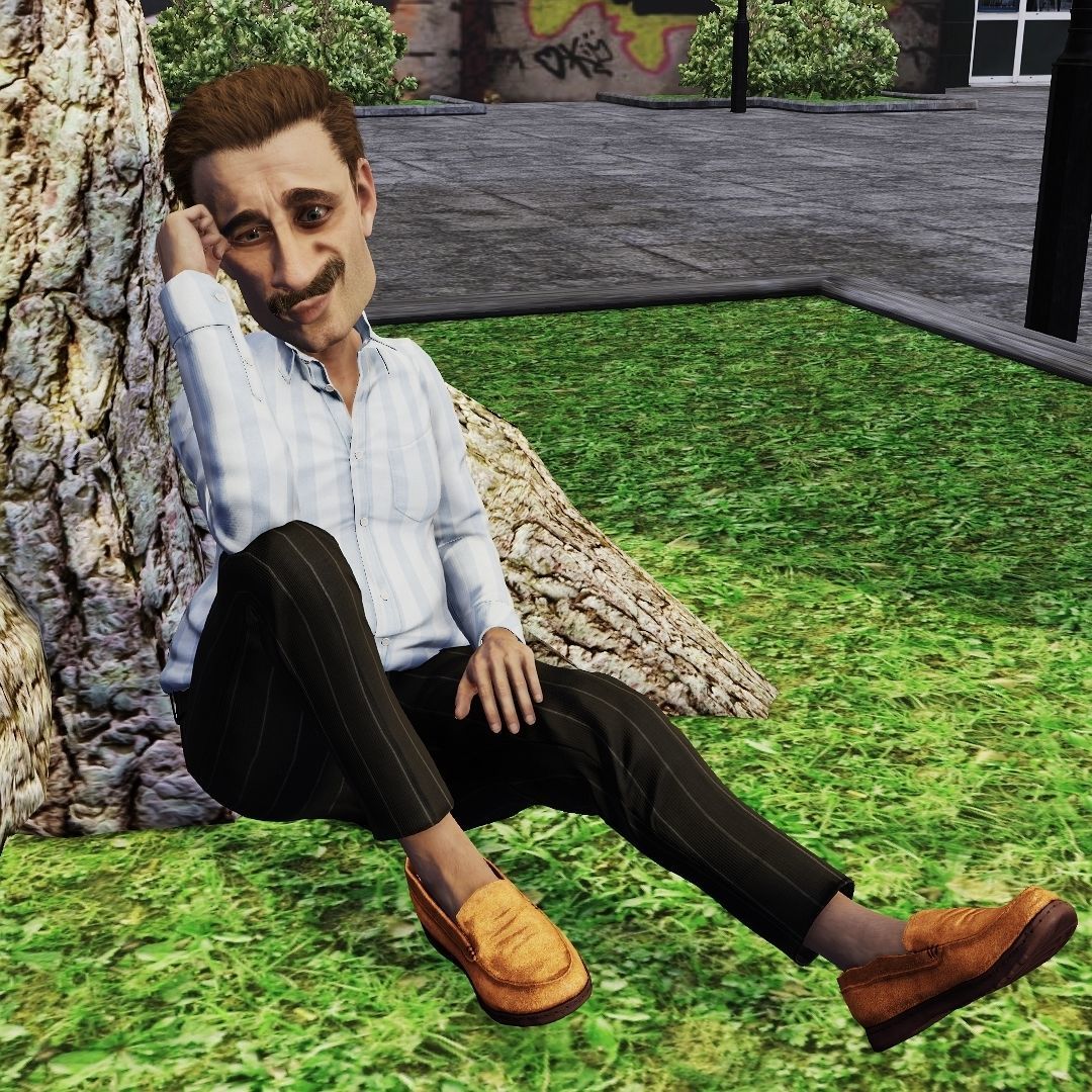 Ata Rigged Animated 2500 free animation Tutorial Low-poly 3D model_8