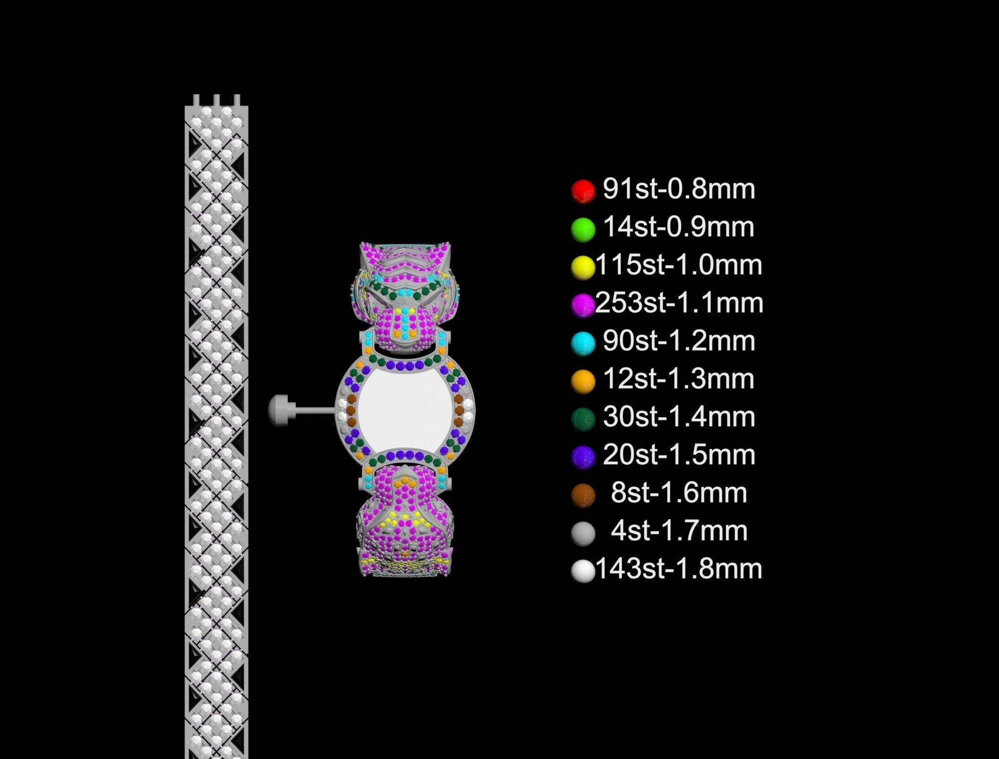 watch tiger and panther 3D print model_2