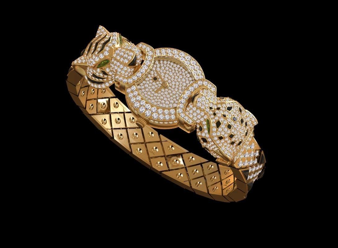 watch tiger and panther 3D print model_7