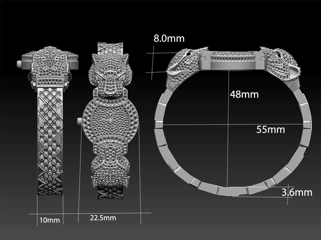 watch tiger and panther 3D print model_21