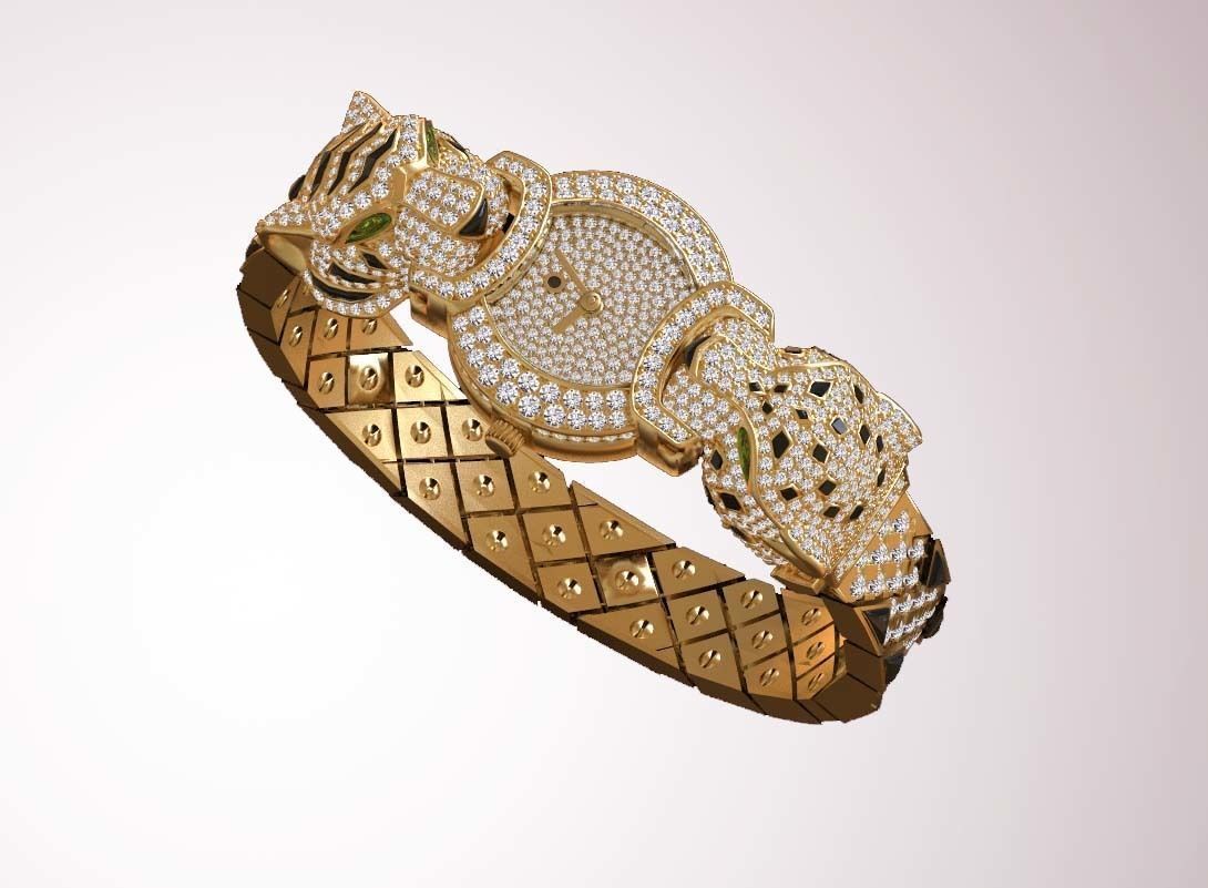 watch tiger and panther 3D print model_8