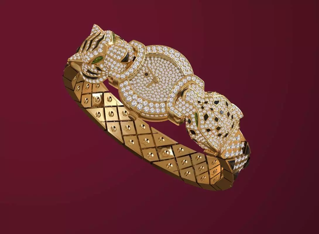 watch tiger and panther 3D print model_0