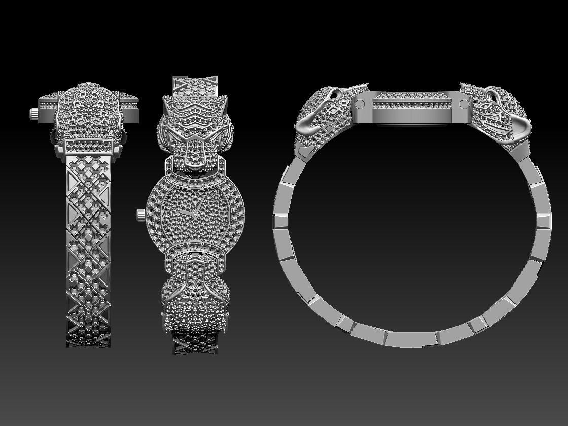 watch tiger and panther 3D print model_20