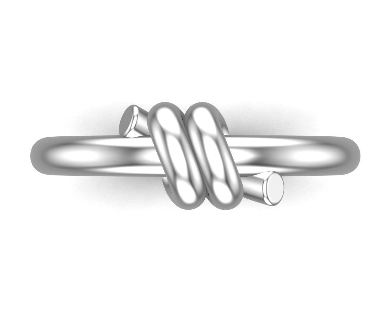 Gold Knot Ring 3D print model_5