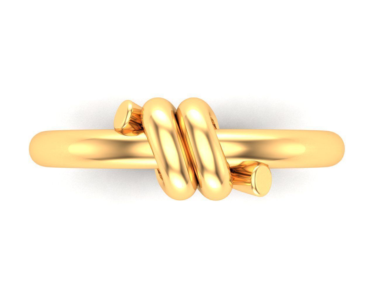 Gold Knot Ring 3D print model_4