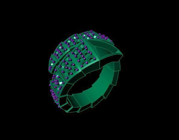 Snakes Rings 3D print model_3