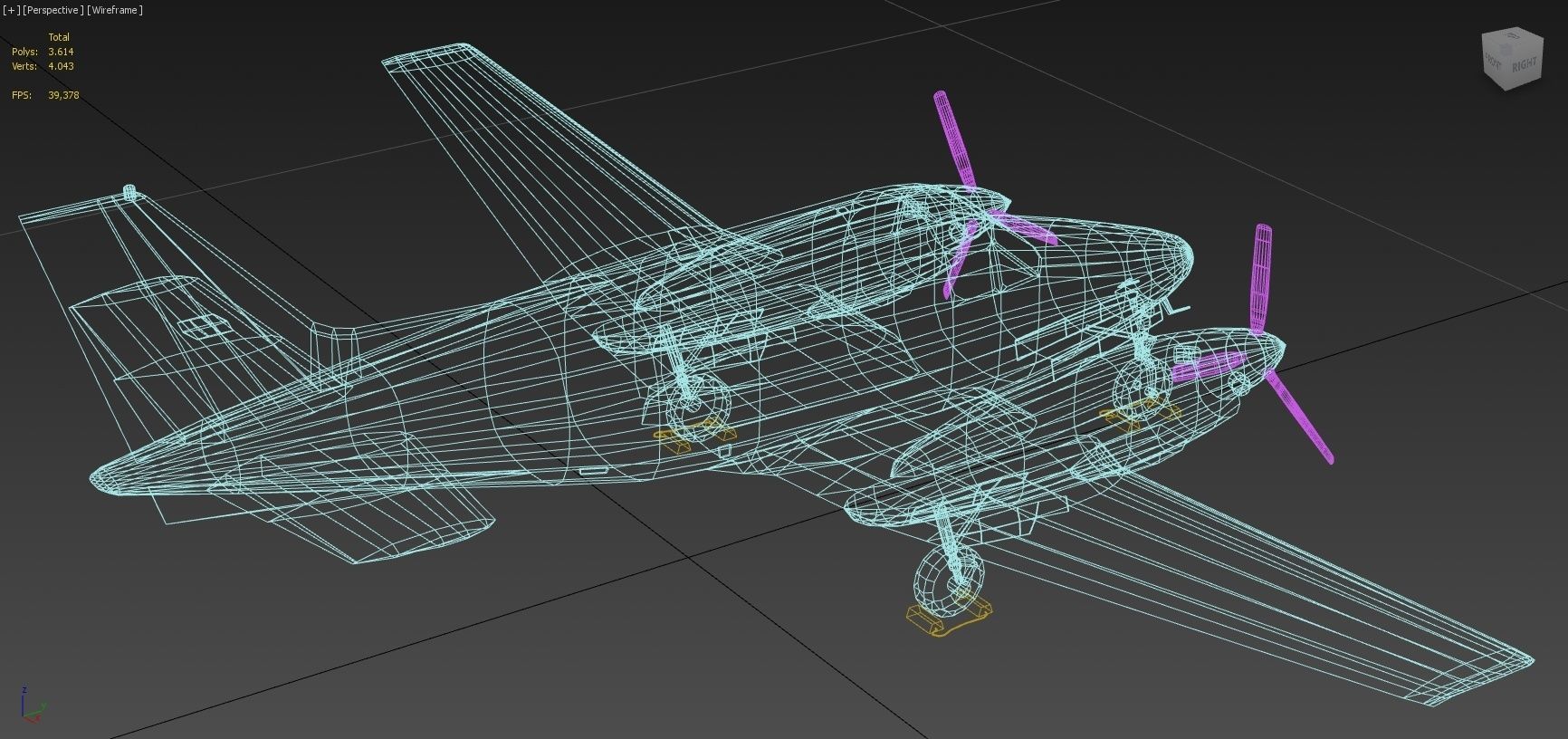 Beechcraft King Air C90 static Low Poly Low-poly 3D model_9