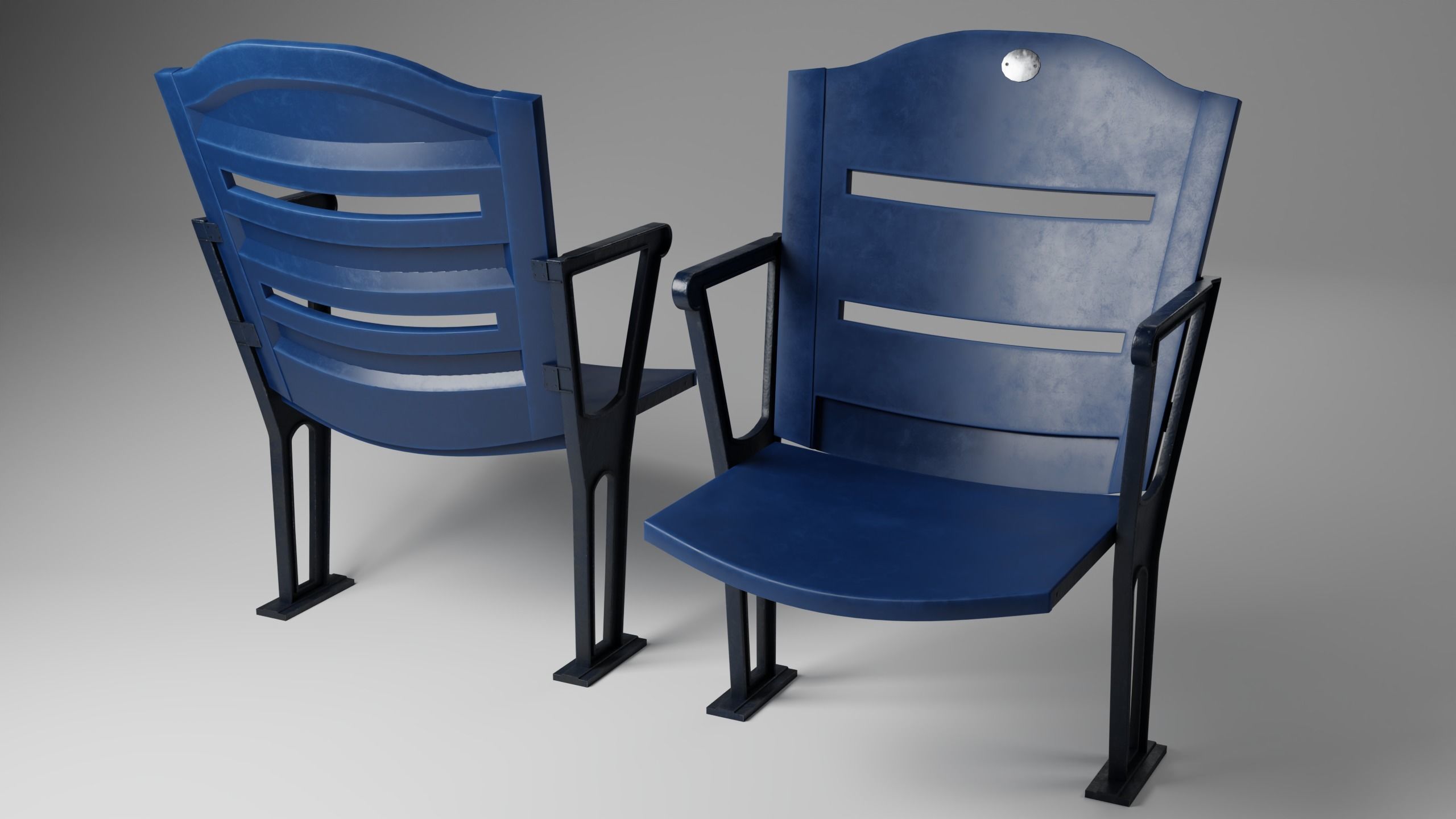 Stadium Seat Low-poly 3D model_2