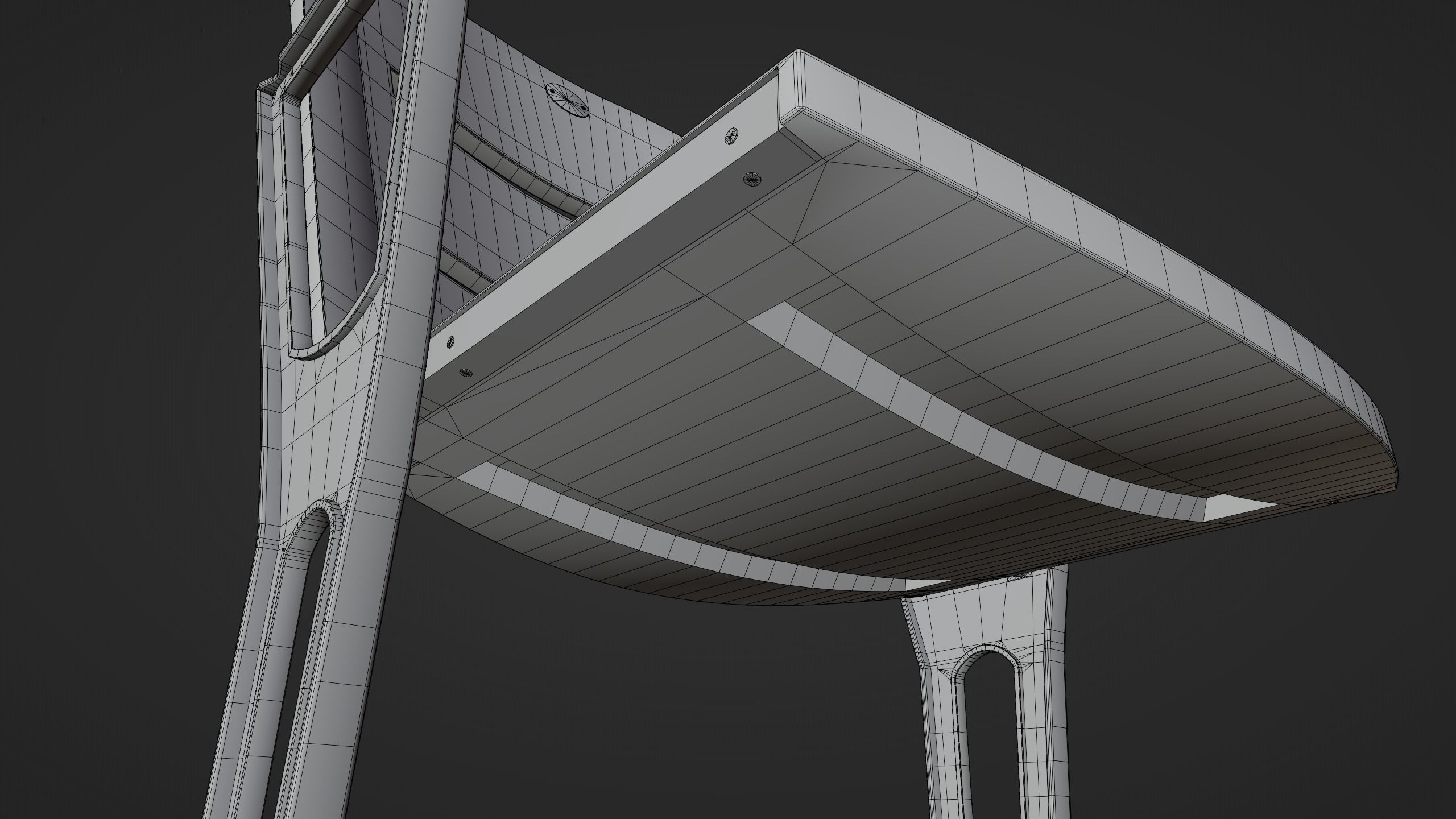 Stadium Seat Low-poly 3D model_8