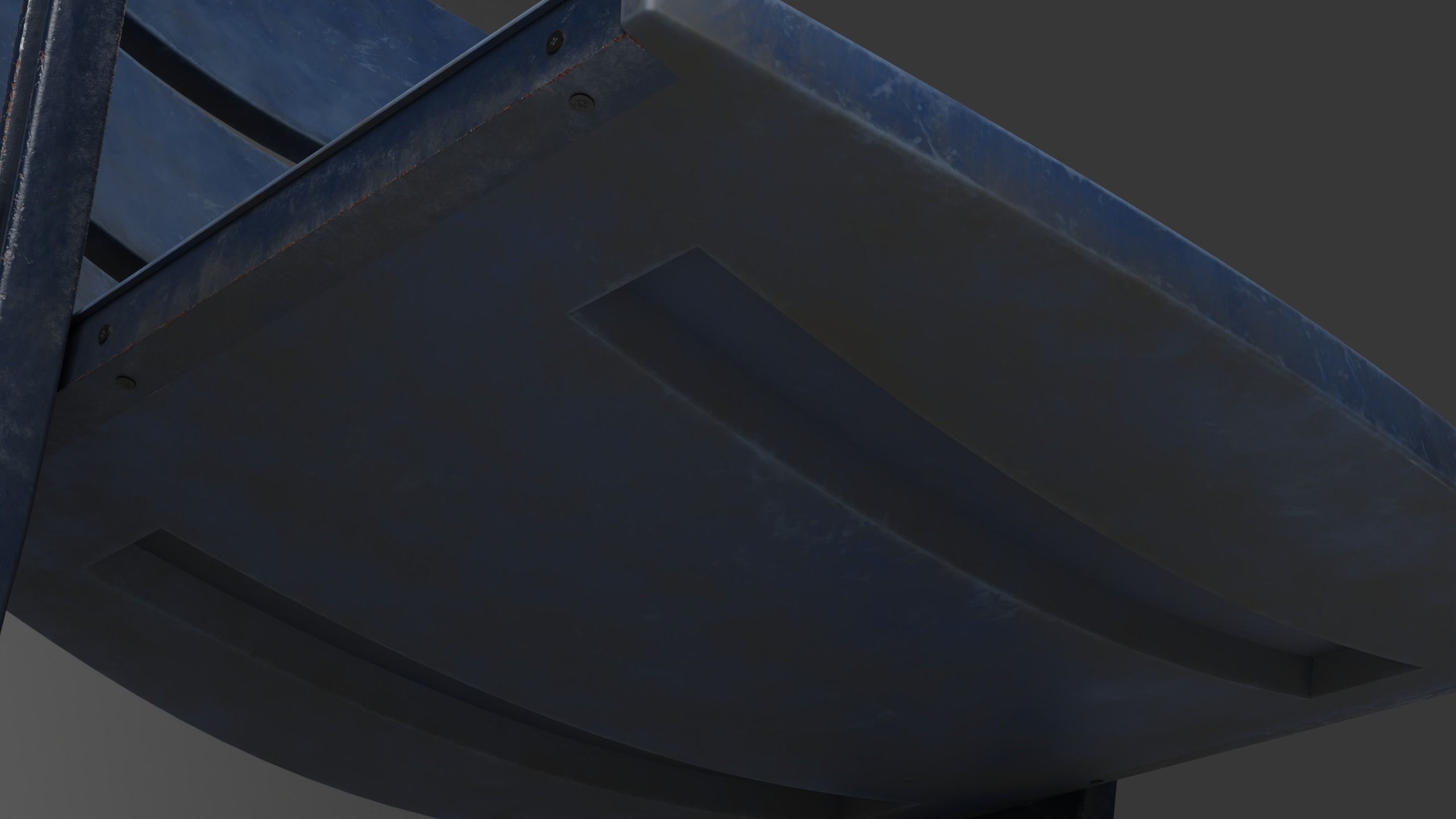 Stadium Seat Low-poly 3D model_6