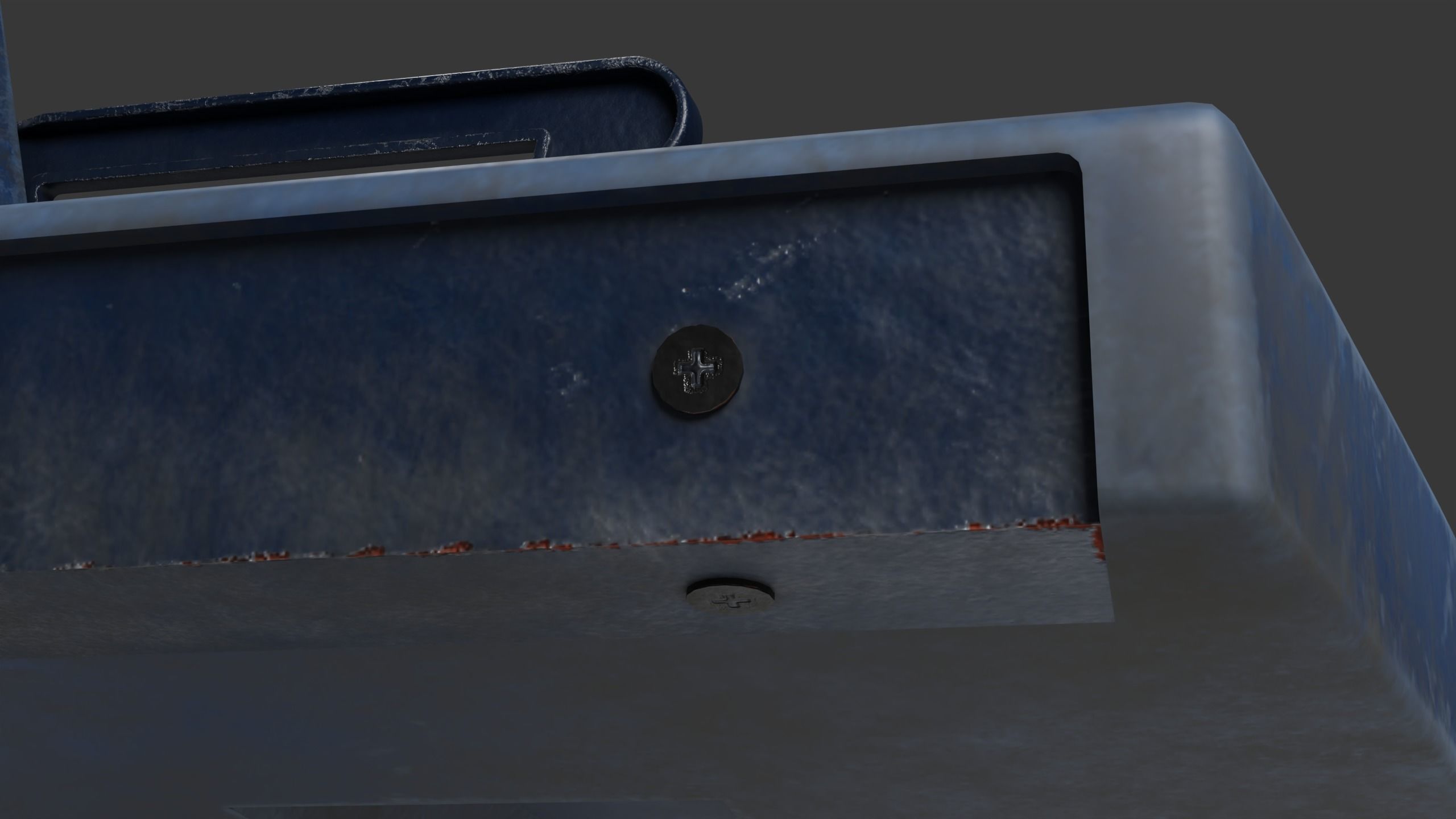 Stadium Seat Low-poly 3D model_7