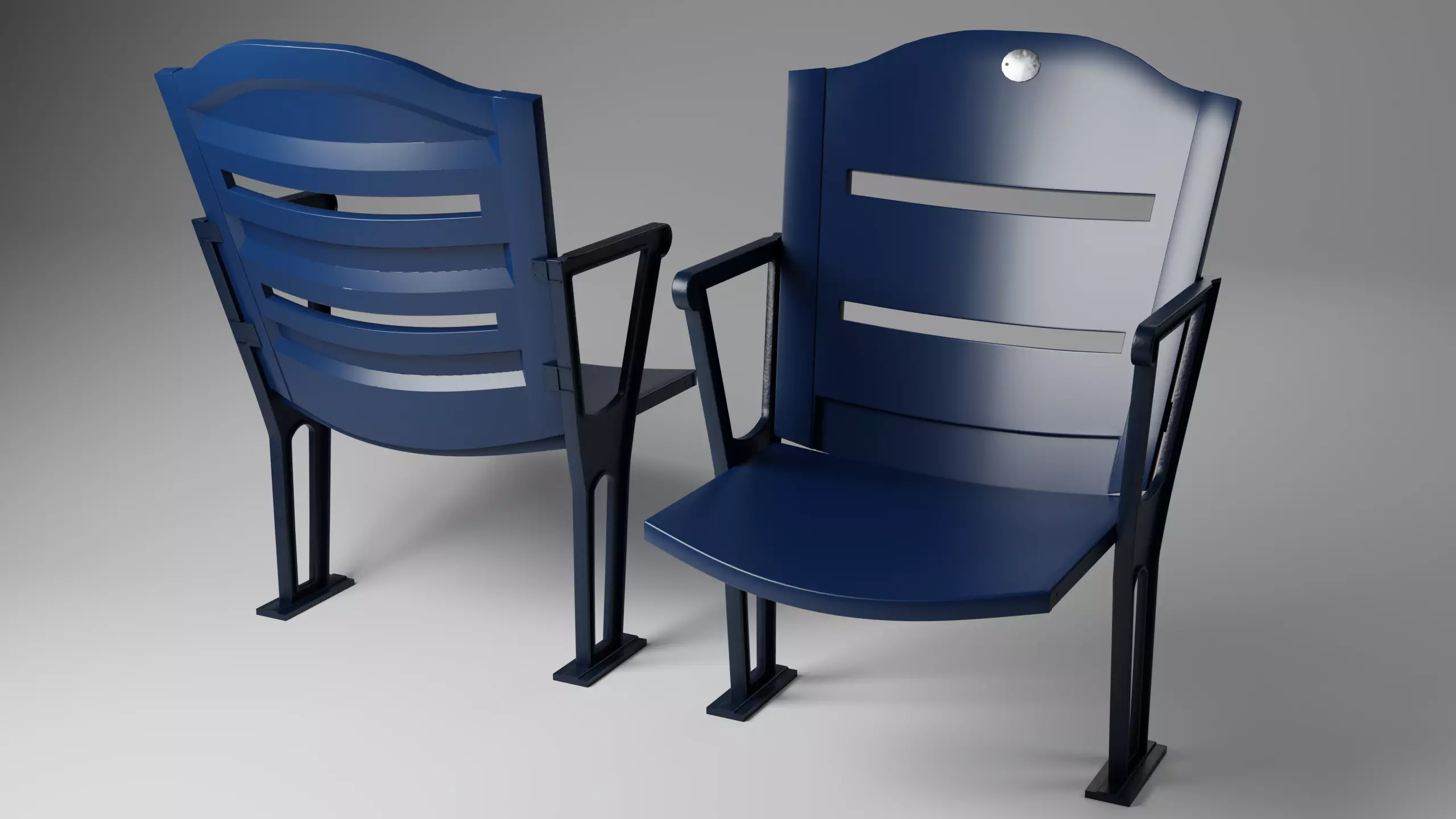 Stadium Seat Low-poly 3D model_0