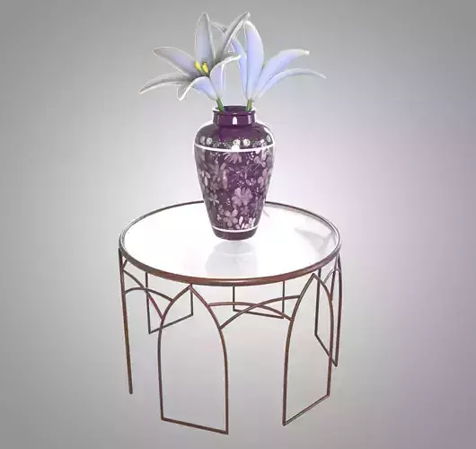 Flower Vase Low-poly 3D model