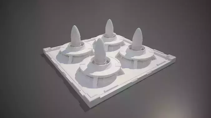 Miniature Nuclear Arsenal Hangar 3D print model