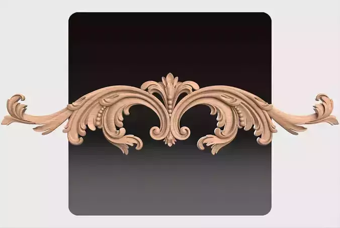 Carved decor ornament for cnc 29