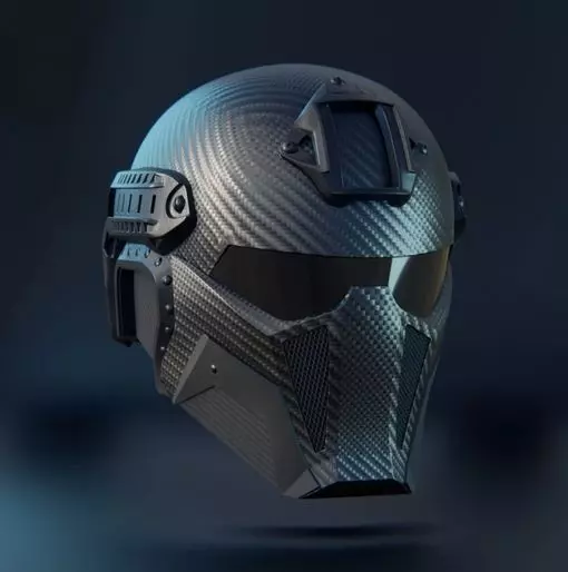 MIDJOURNEY DESIGN PRINTABLE HI-TECH HELMET STL 3D print model_0