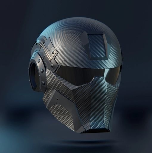 MIDJOURNEY DESIGN PRINTABLE HI-TECH HELMET STL 3D print model_5