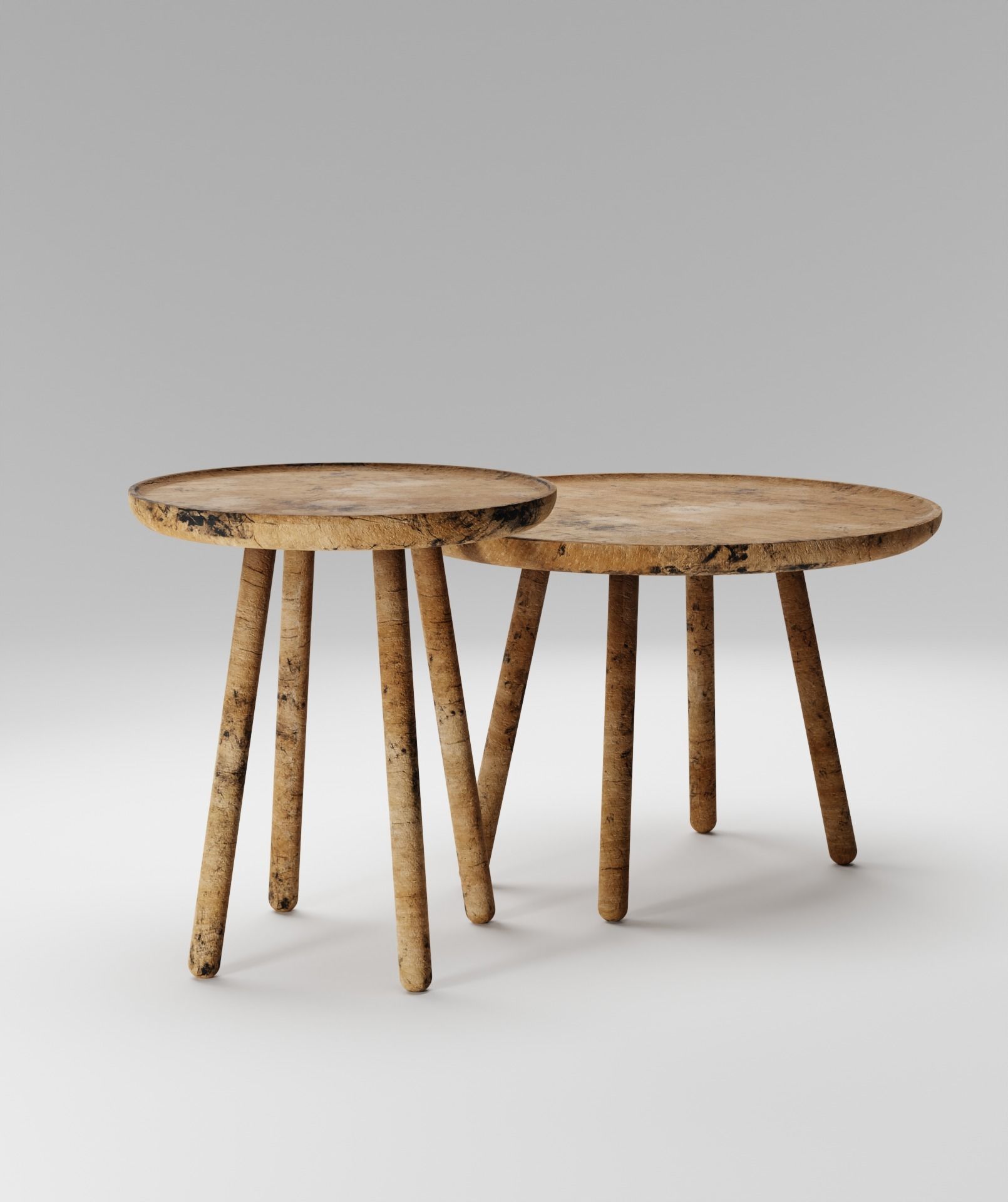 Coffee tables Furniture decoration PBR textured Free low-poly 3D model_2