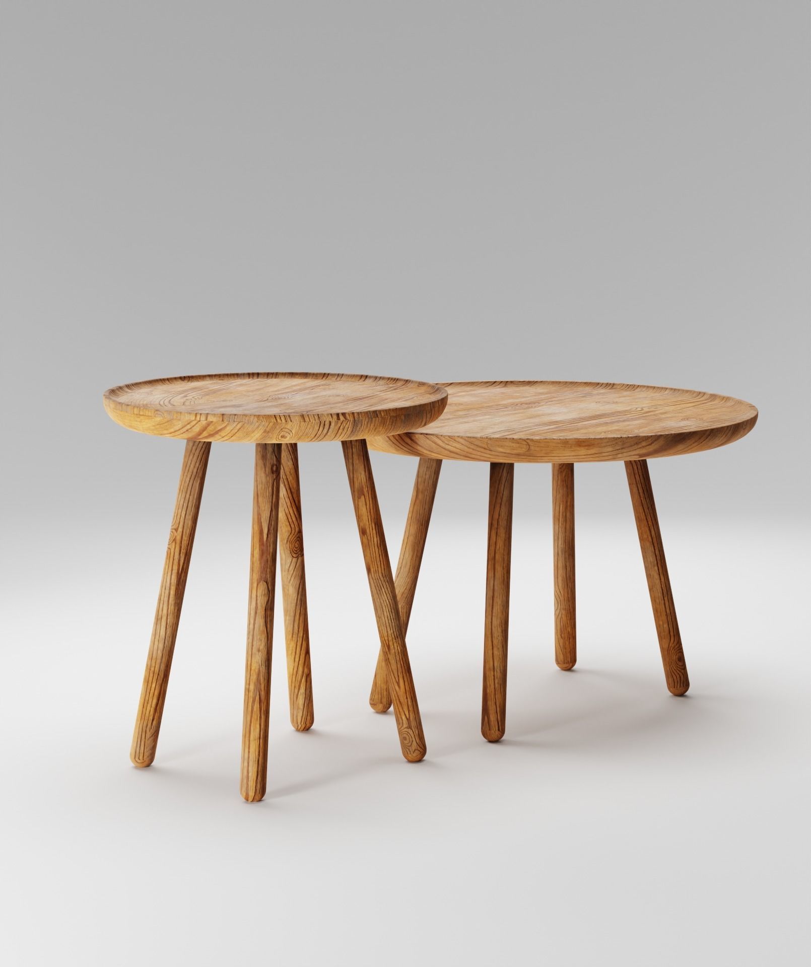 Coffee tables Furniture decoration PBR textured Free low-poly 3D model_1