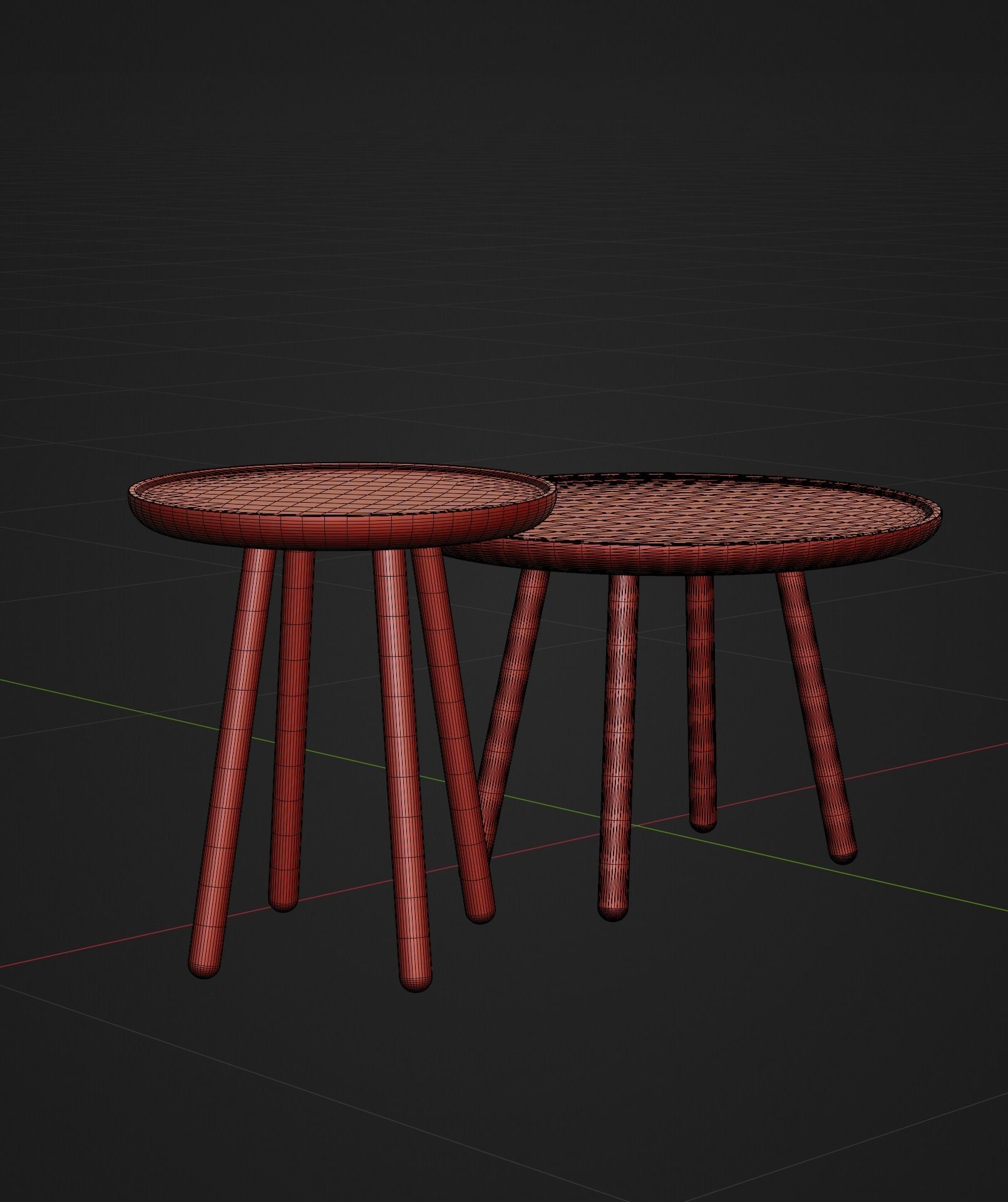 Coffee tables Furniture decoration PBR textured Free low-poly 3D model_4