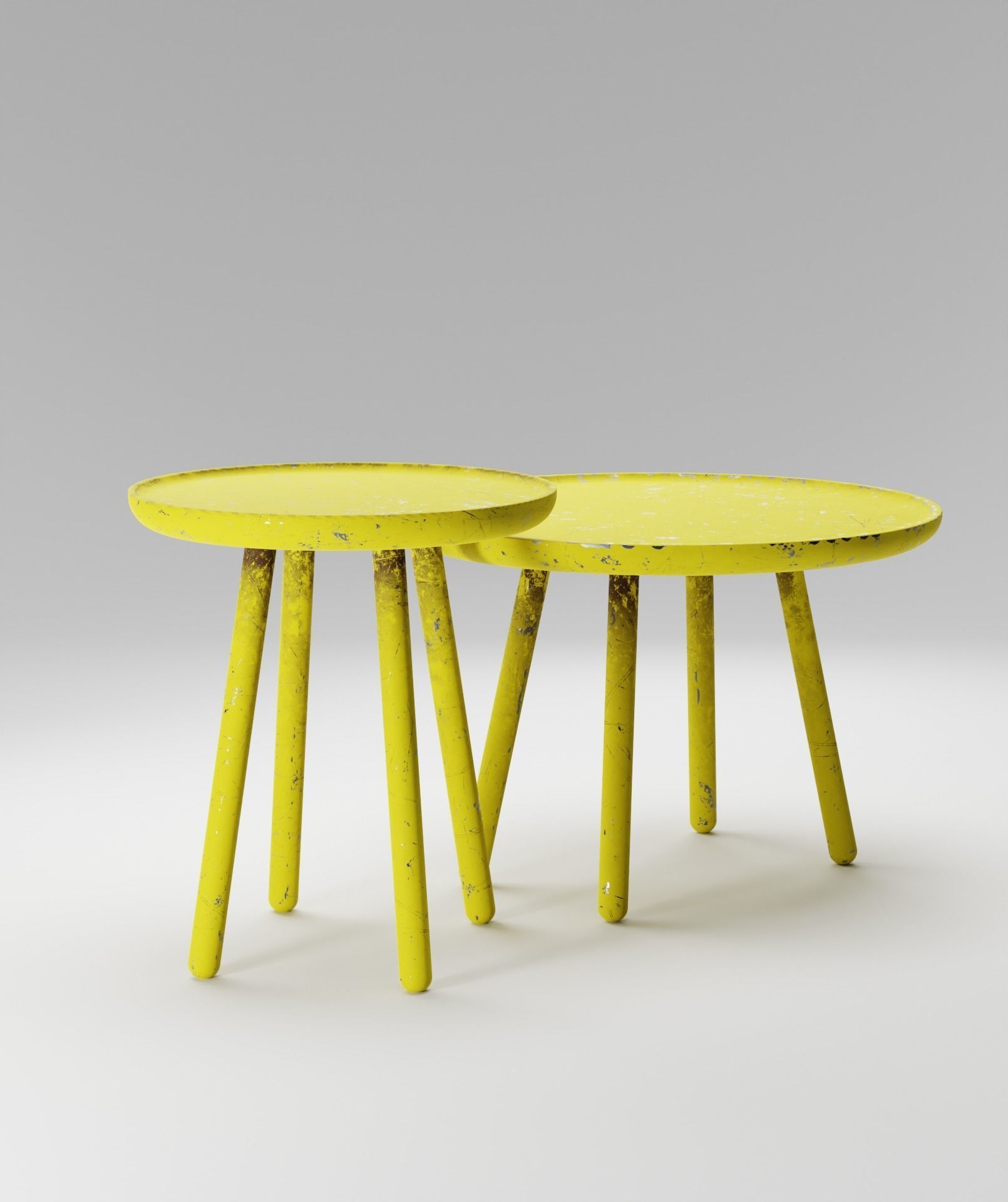 Coffee tables Furniture decoration PBR textured Free low-poly 3D model_3