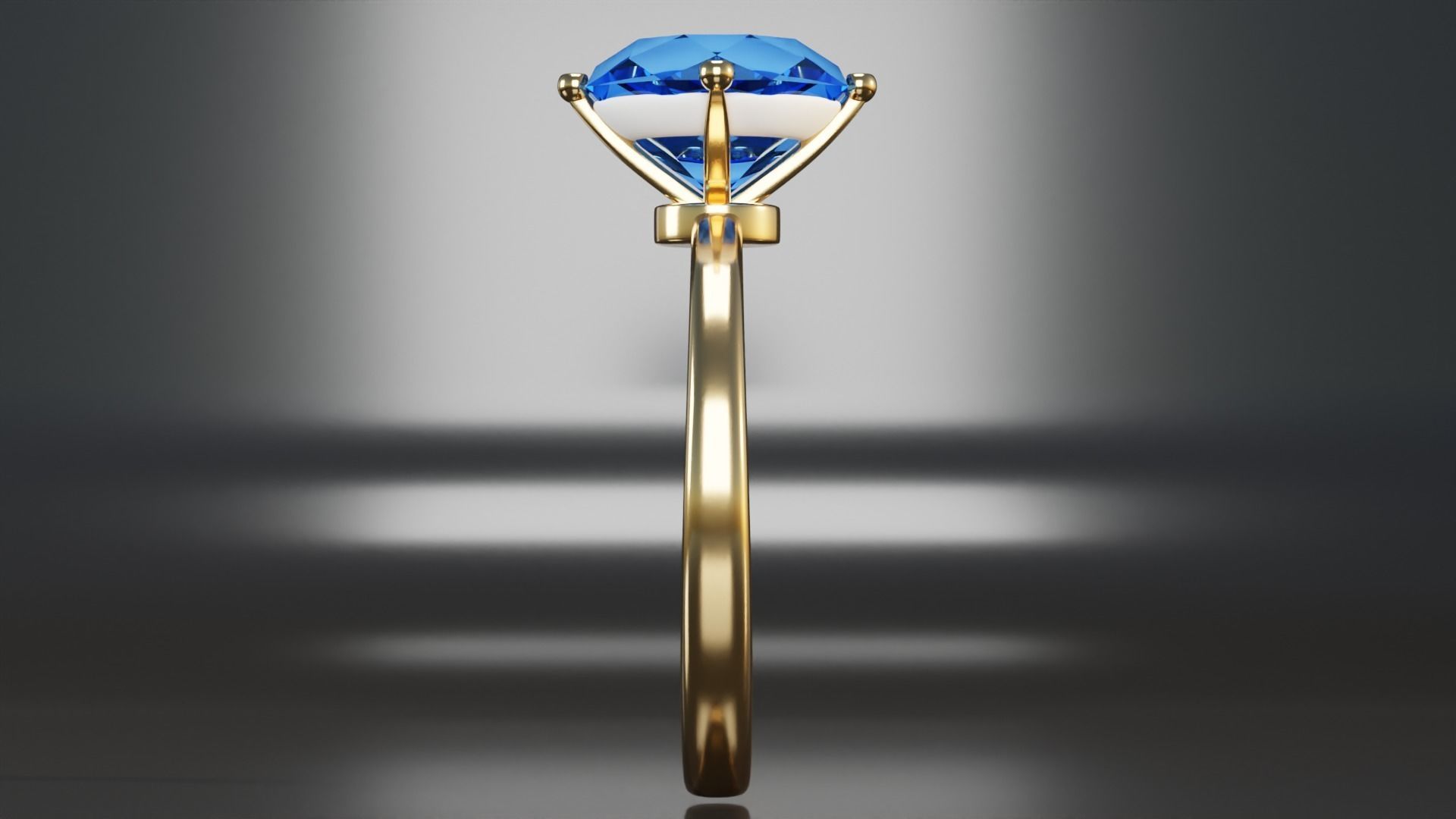 Diamond Ring Low-poly 3D model_4