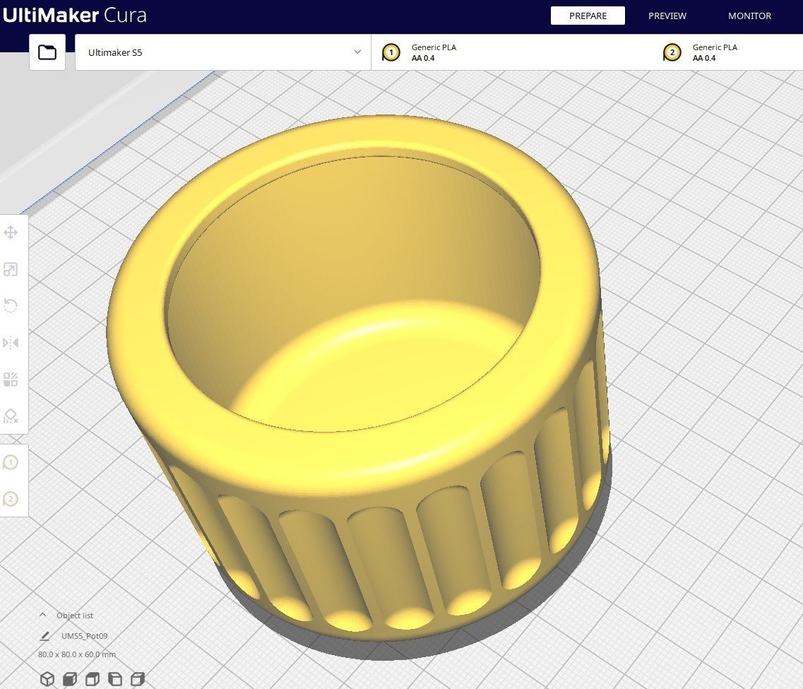 Garden Pot 09 3D print model_2