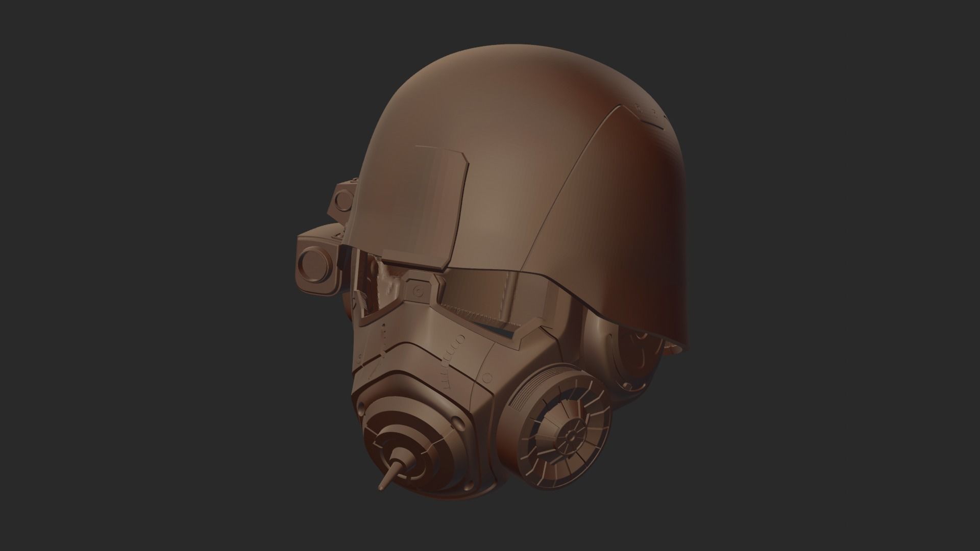 NCR VETERNA FALLOUT HELMET PRINTABLE VERSION STL 3D print model_1