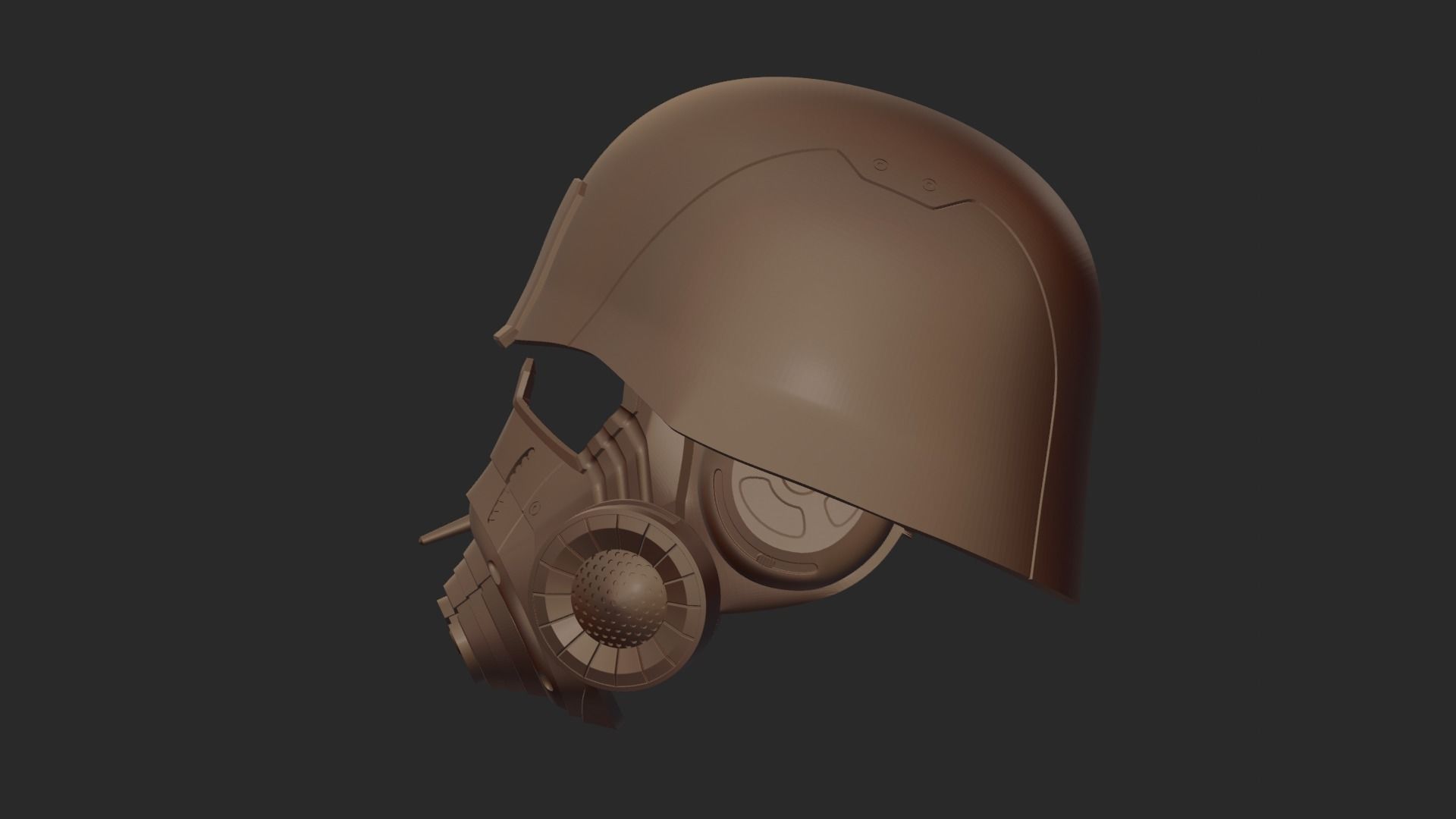 NCR VETERNA FALLOUT HELMET PRINTABLE VERSION STL 3D print model_4