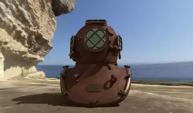 Underwater Scuba Diving Helmet 3d model for 3D print  3D print model