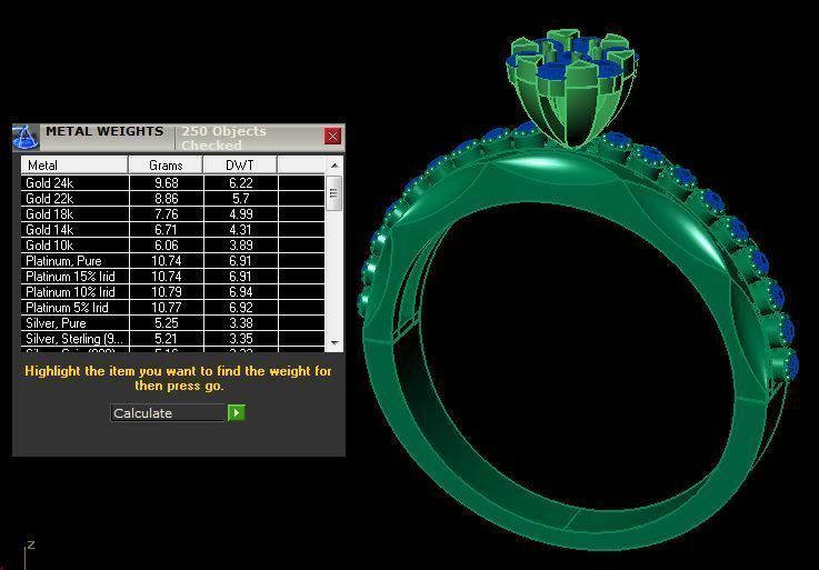 daimond ring 3D print model_10