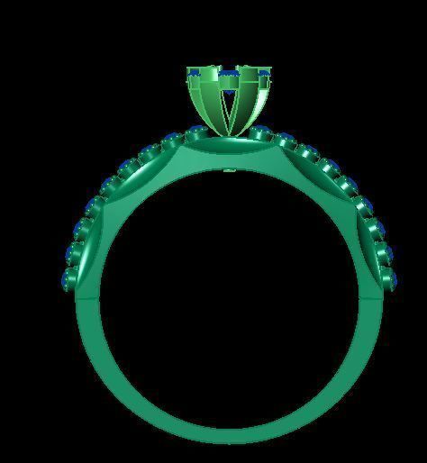 daimond ring 3D print model_7