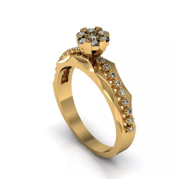 daimond ring 3D print model_0