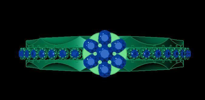 daimond ring 3D print model_6