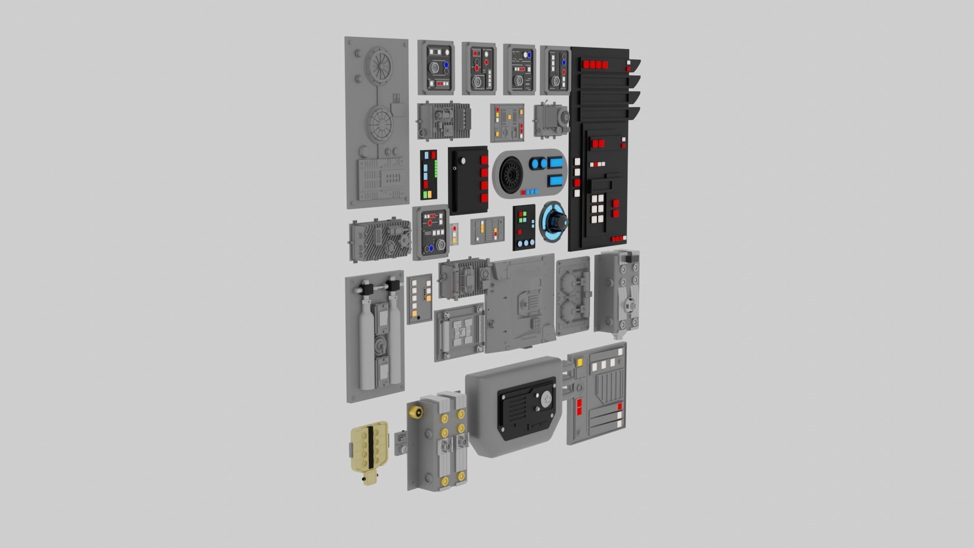 Star Wars Panels Pack 01 3D model_2