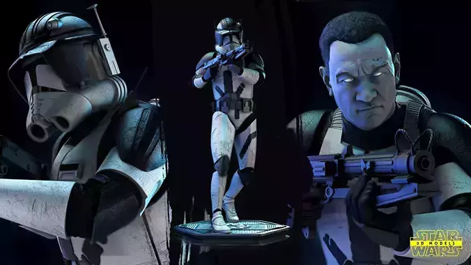 Cody Sculpture Star Wars 3D Models Ready for 3D printing