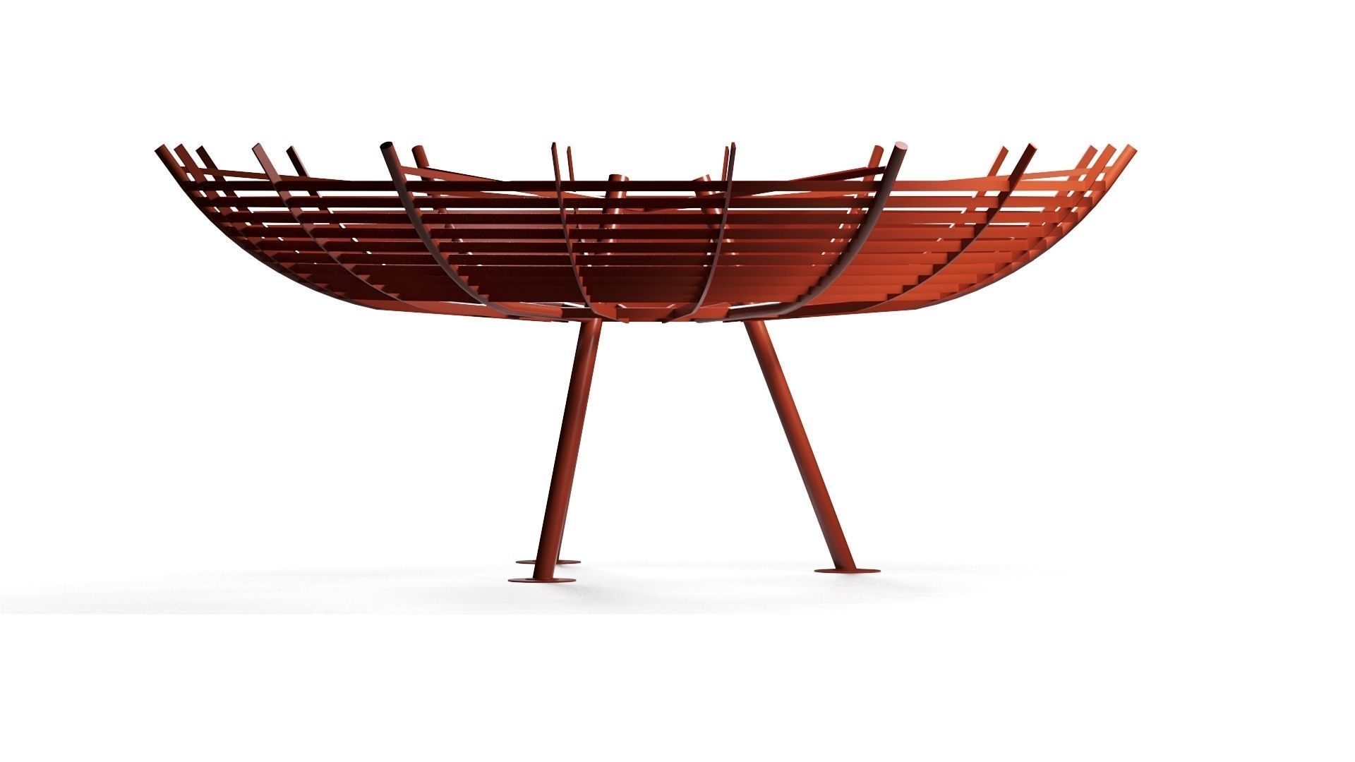 UFO Pavilion Sketchup Max Corona Render Low-poly 3D model_2