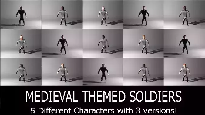15 Low-Poly Characters with 6 Different Animations Low-poly 3D model 15 Low-Poly Characters with 6 Different Animations Low-poly 3D model